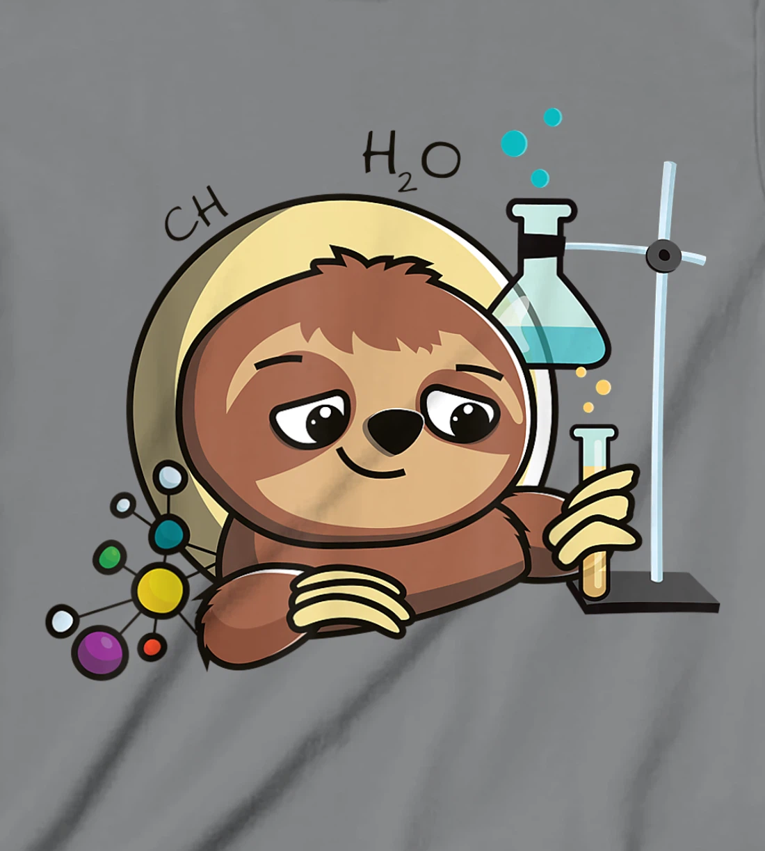 Womens Cute Chemistry Sloth Science Gift T-Shirt, Kid T-Shirt and Women T-Shirt