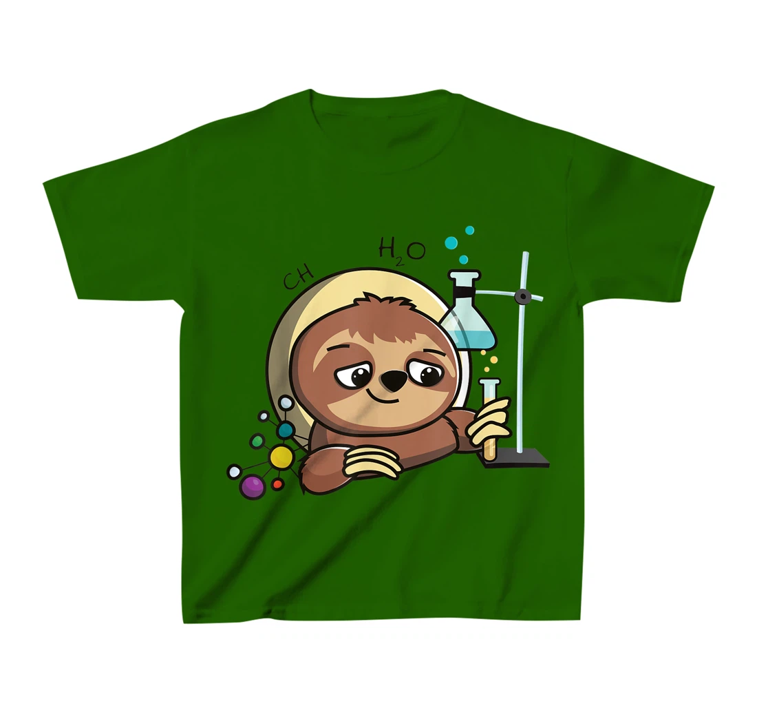 Womens Cute Chemistry Sloth Science Gift T-Shirt, Kid T-Shirt and Women T-Shirt