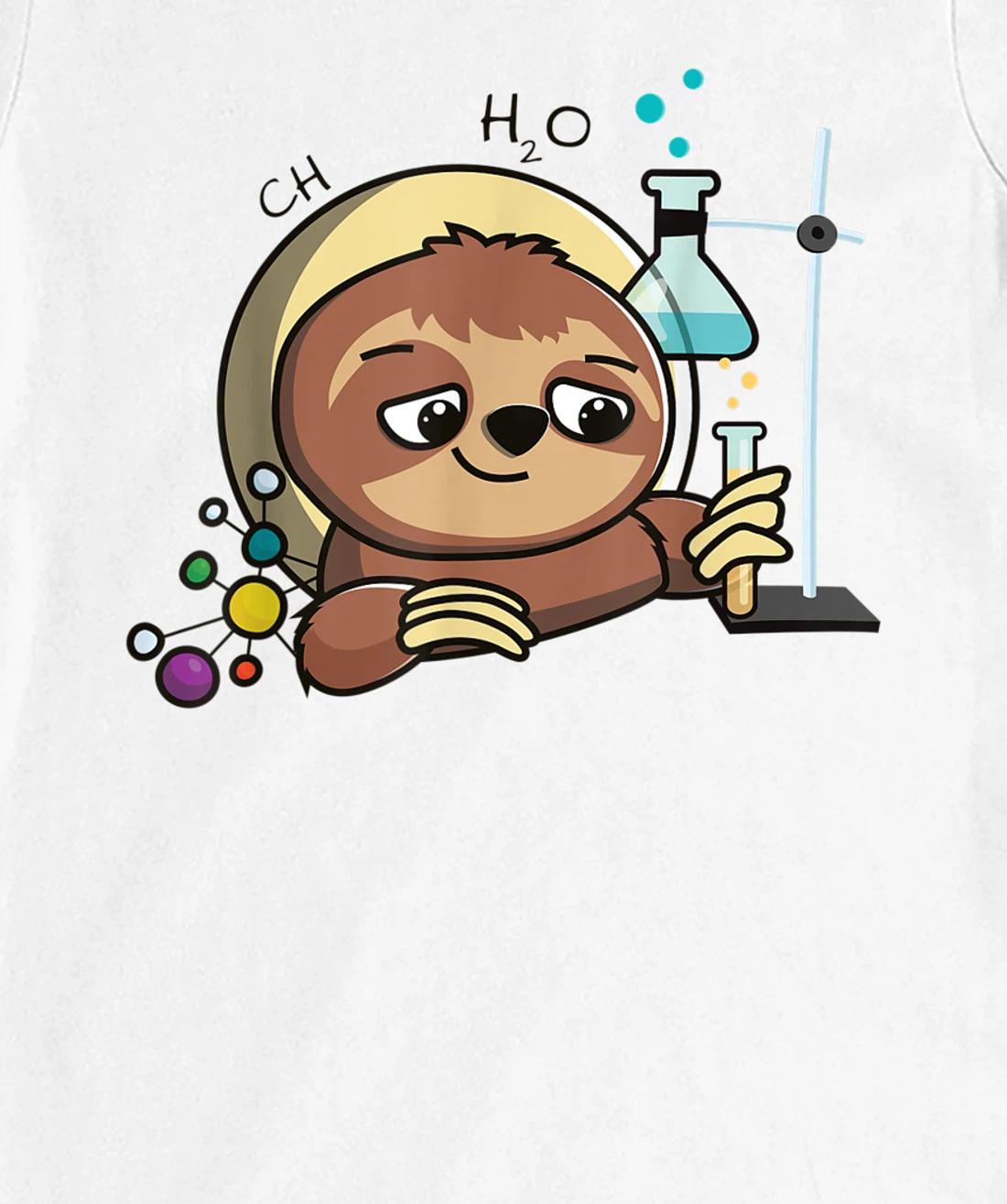 Womens Cute Chemistry Sloth Science Gift T-Shirt, Kid T-Shirt and Women T-Shirt