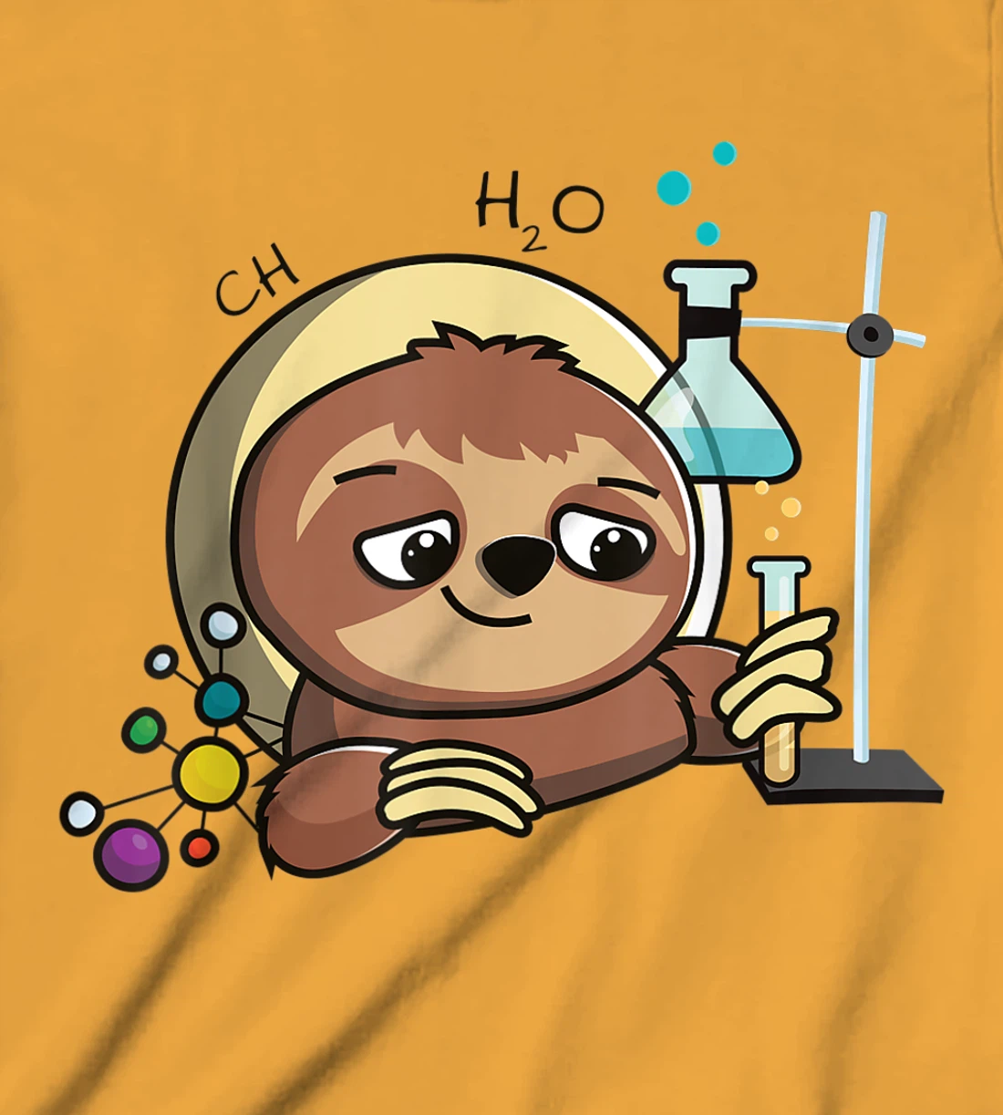 Womens Cute Chemistry Sloth Science Gift T-Shirt, Kid T-Shirt and Women T-Shirt
