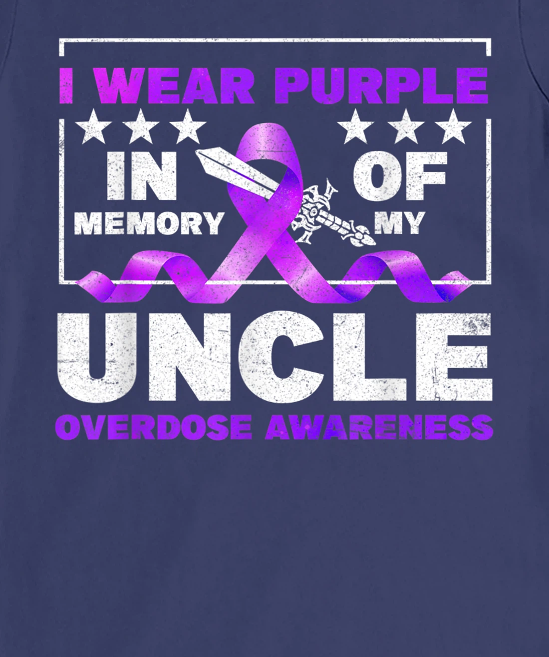 Ki Purple Ribbon Overdose Awareness Month Costume Uncle T-Shirt, Kid T-Shirt and Women T-Shirt