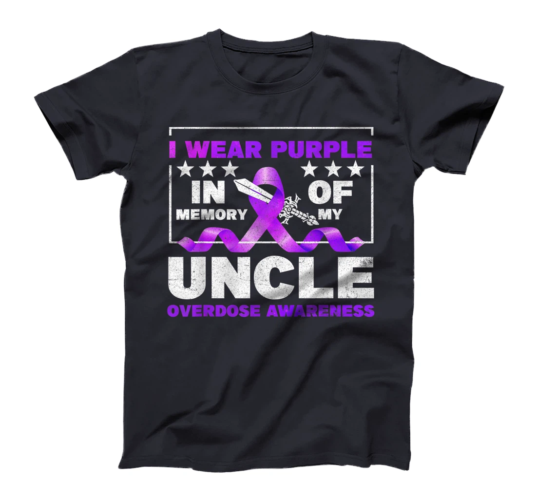 Ki Purple Ribbon Overdose Awareness Month Costume Uncle T-Shirt, Kid T-Shirt and Women T-Shirt