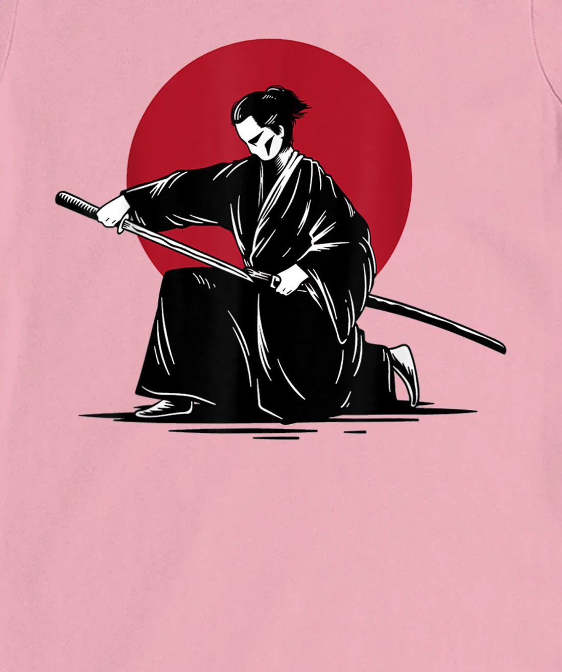 Womens Samurai & Ronin Katana , Be Minimalist, Japanese Art Style T-Shirt, Women T-Shirt