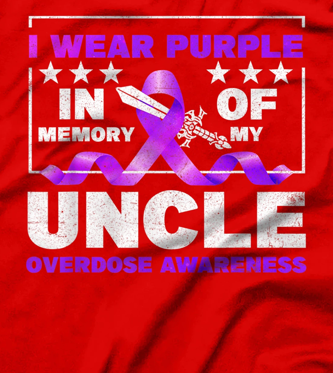 Ki Purple Ribbon Overdose Awareness Month Costume Uncle T-Shirt, Kid T-Shirt and Women T-Shirt
