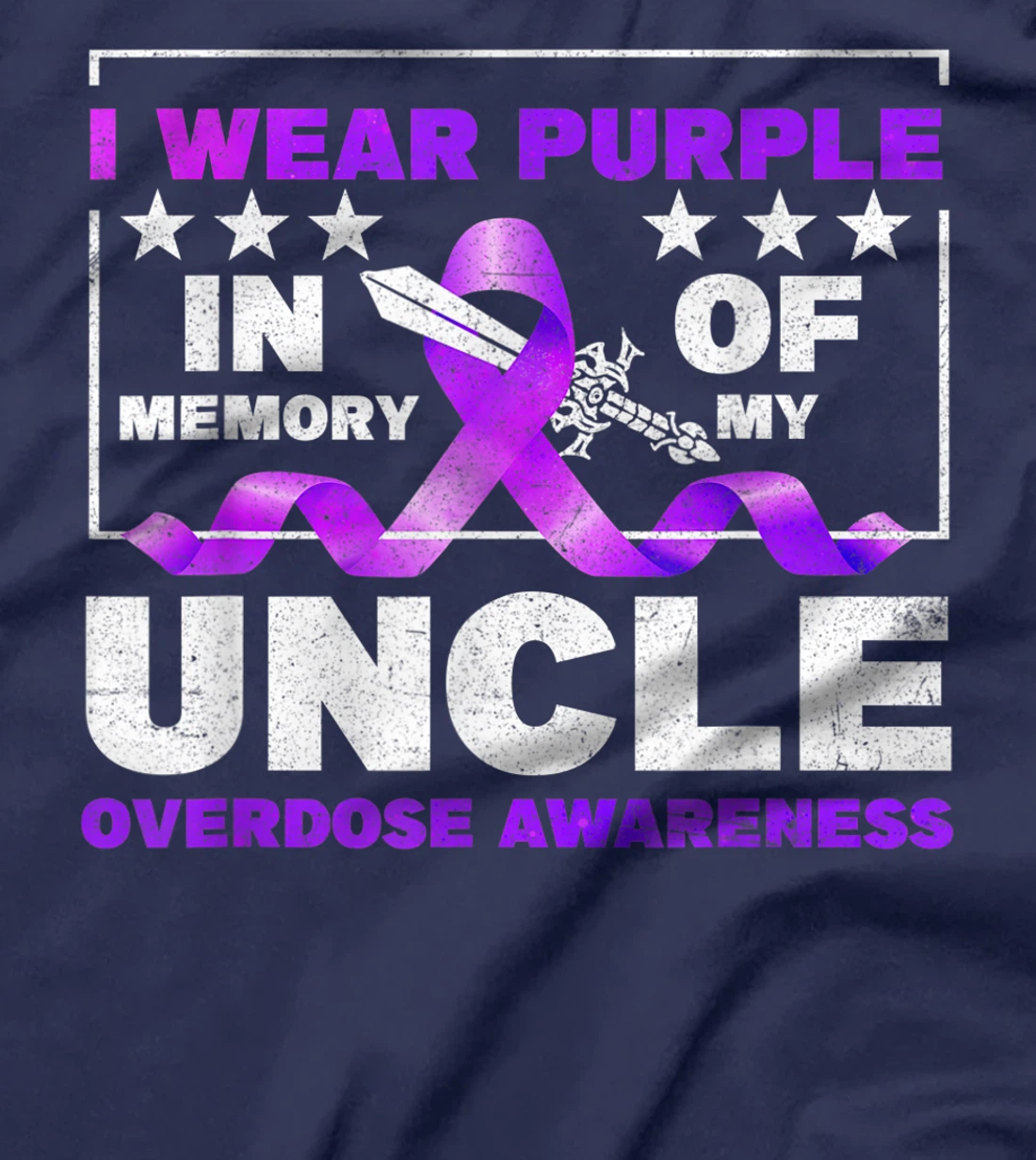 Ki Purple Ribbon Overdose Awareness Month Costume Uncle T-Shirt, Kid T-Shirt and Women T-Shirt