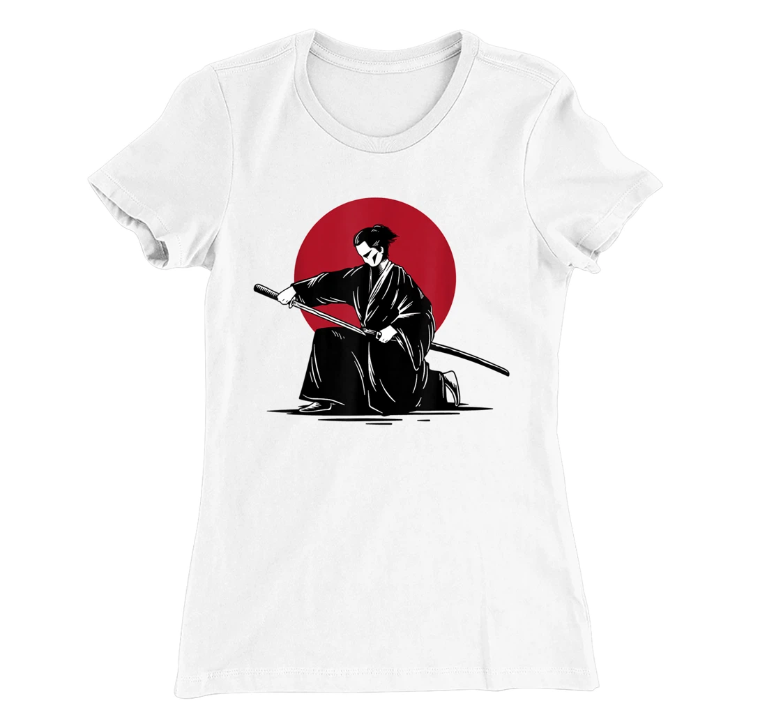 Womens Samurai & Ronin Katana , Be Minimalist, Japanese Art Style T-Shirt, Women T-Shirt
