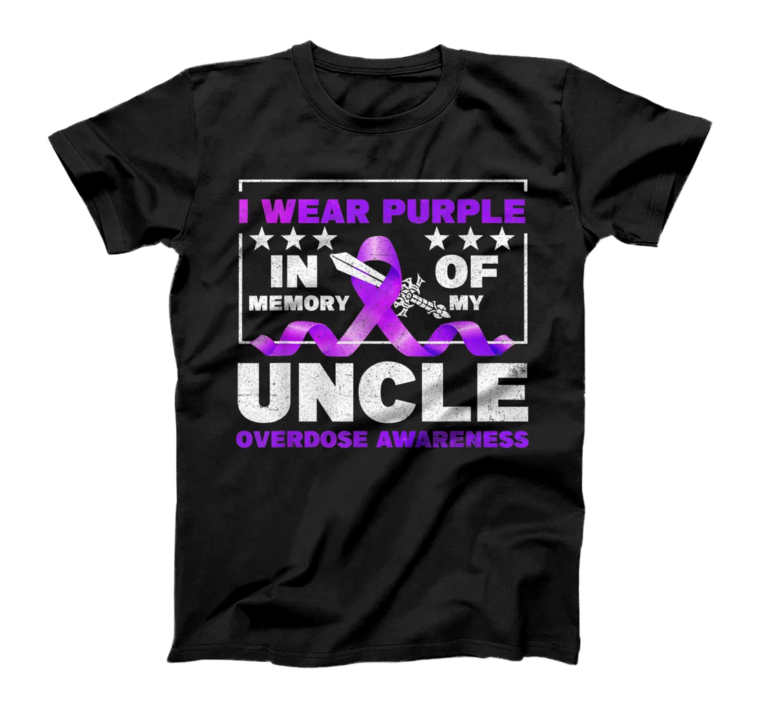 Ki Purple Ribbon Overdose Awareness Month Costume Uncle T-Shirt, Kid T-Shirt and Women T-Shirt