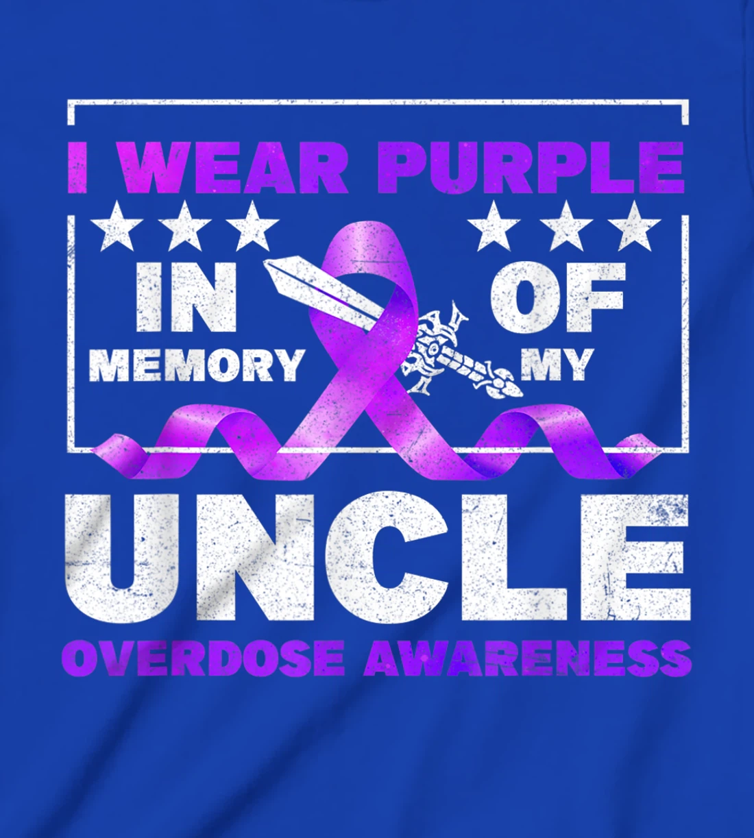 Ki Purple Ribbon Overdose Awareness Month Costume Uncle T-Shirt, Kid T-Shirt and Women T-Shirt