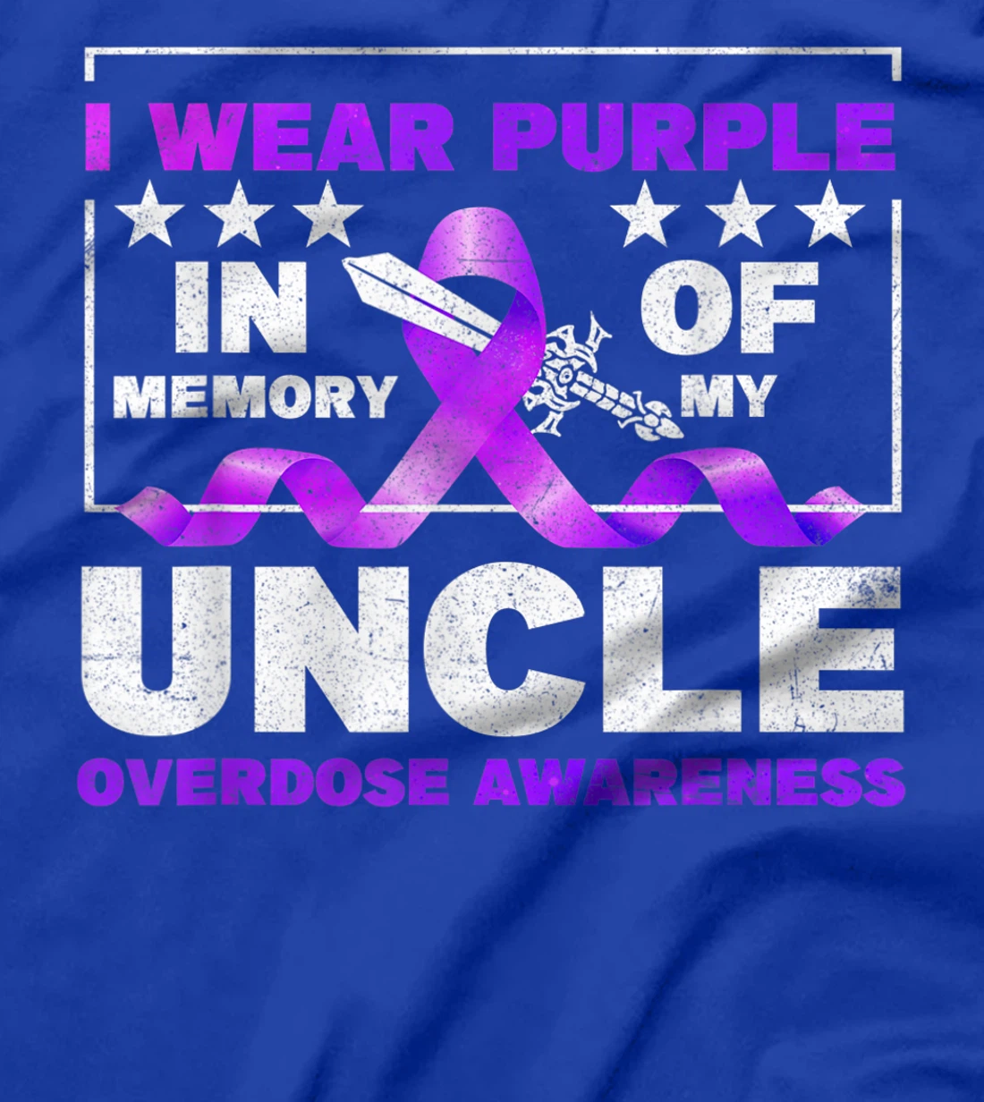 Ki Purple Ribbon Overdose Awareness Month Costume Uncle T-Shirt, Kid T-Shirt and Women T-Shirt
