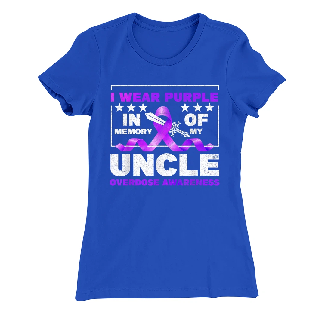 Ki Purple Ribbon Overdose Awareness Month Costume Uncle T-Shirt, Kid T-Shirt and Women T-Shirt