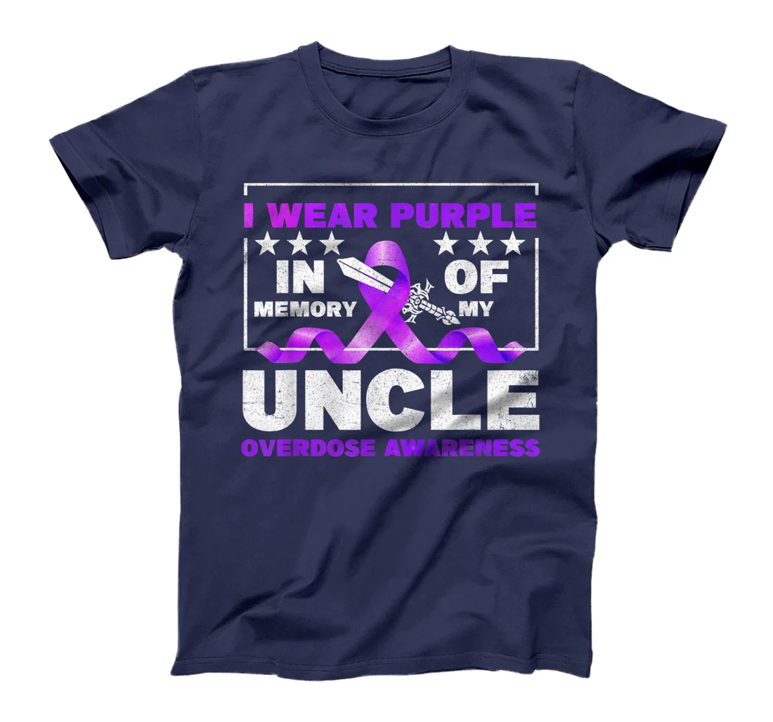 Ki Purple Ribbon Overdose Awareness Month Costume Uncle T-Shirt, Kid T-Shirt and Women T-Shirt
