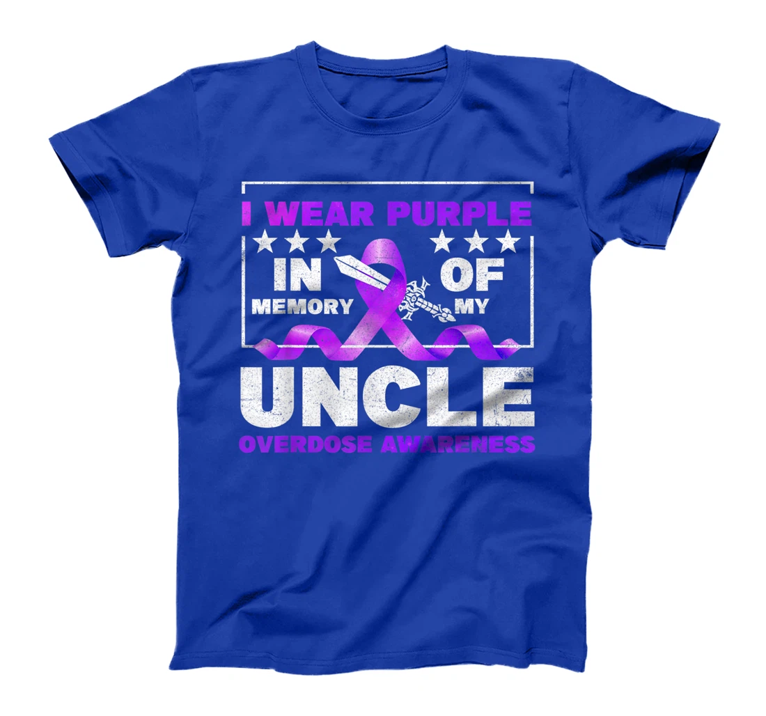 Ki Purple Ribbon Overdose Awareness Month Costume Uncle T-Shirt, Kid T-Shirt and Women T-Shirt