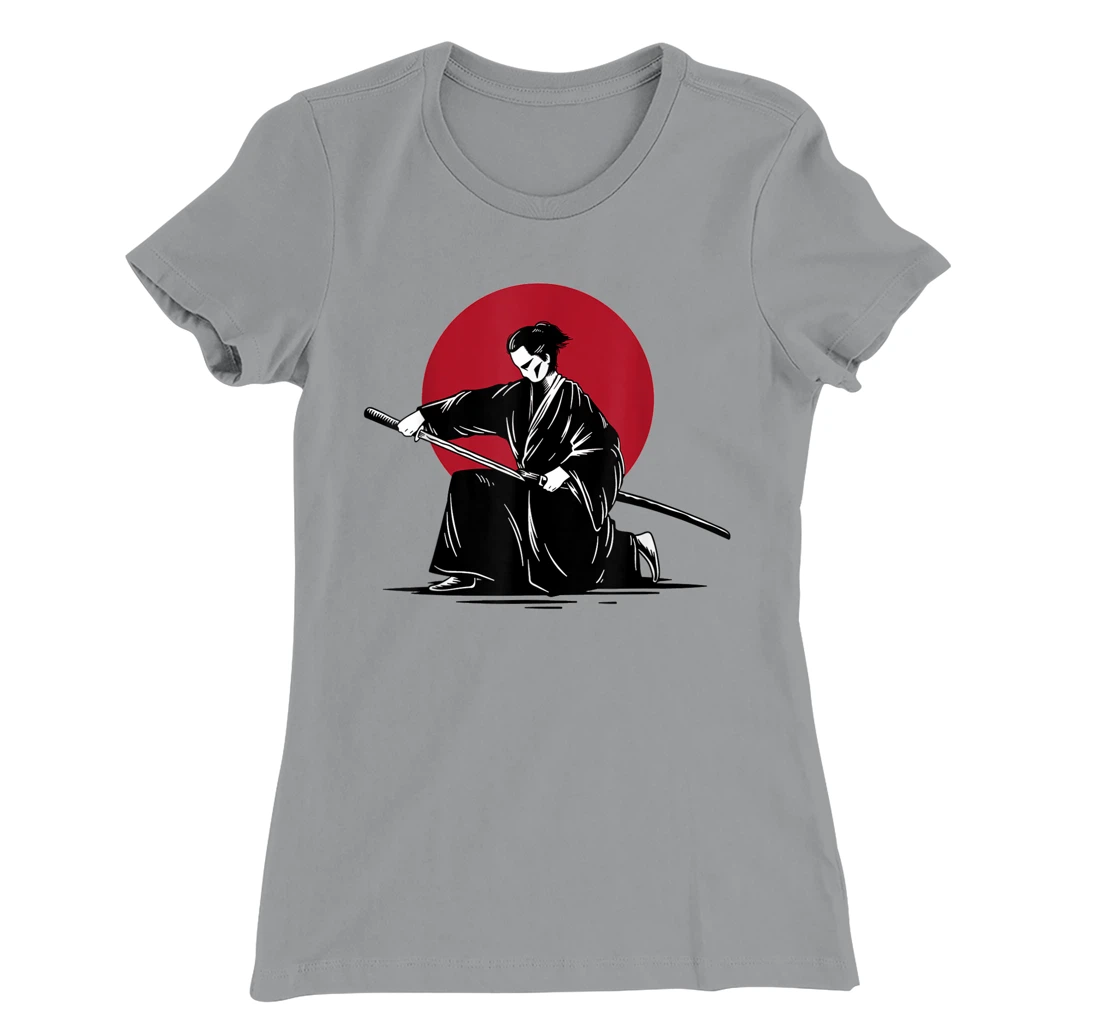 Womens Samurai & Ronin Katana , Be Minimalist, Japanese Art Style T-Shirt, Women T-Shirt