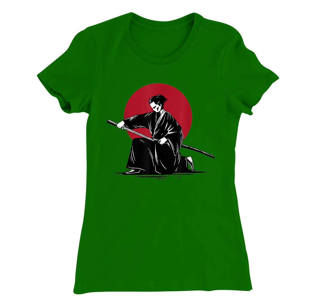 Womens Samurai & Ronin Katana , Be Minimalist, Japanese Art Style T-Shirt, Women T-Shirt