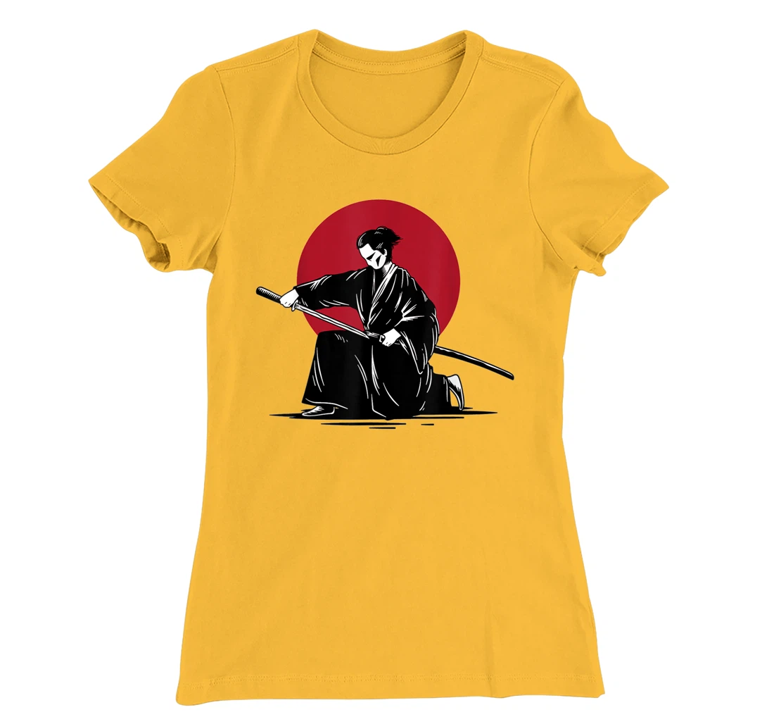 Womens Samurai & Ronin Katana , Be Minimalist, Japanese Art Style T-Shirt, Women T-Shirt
