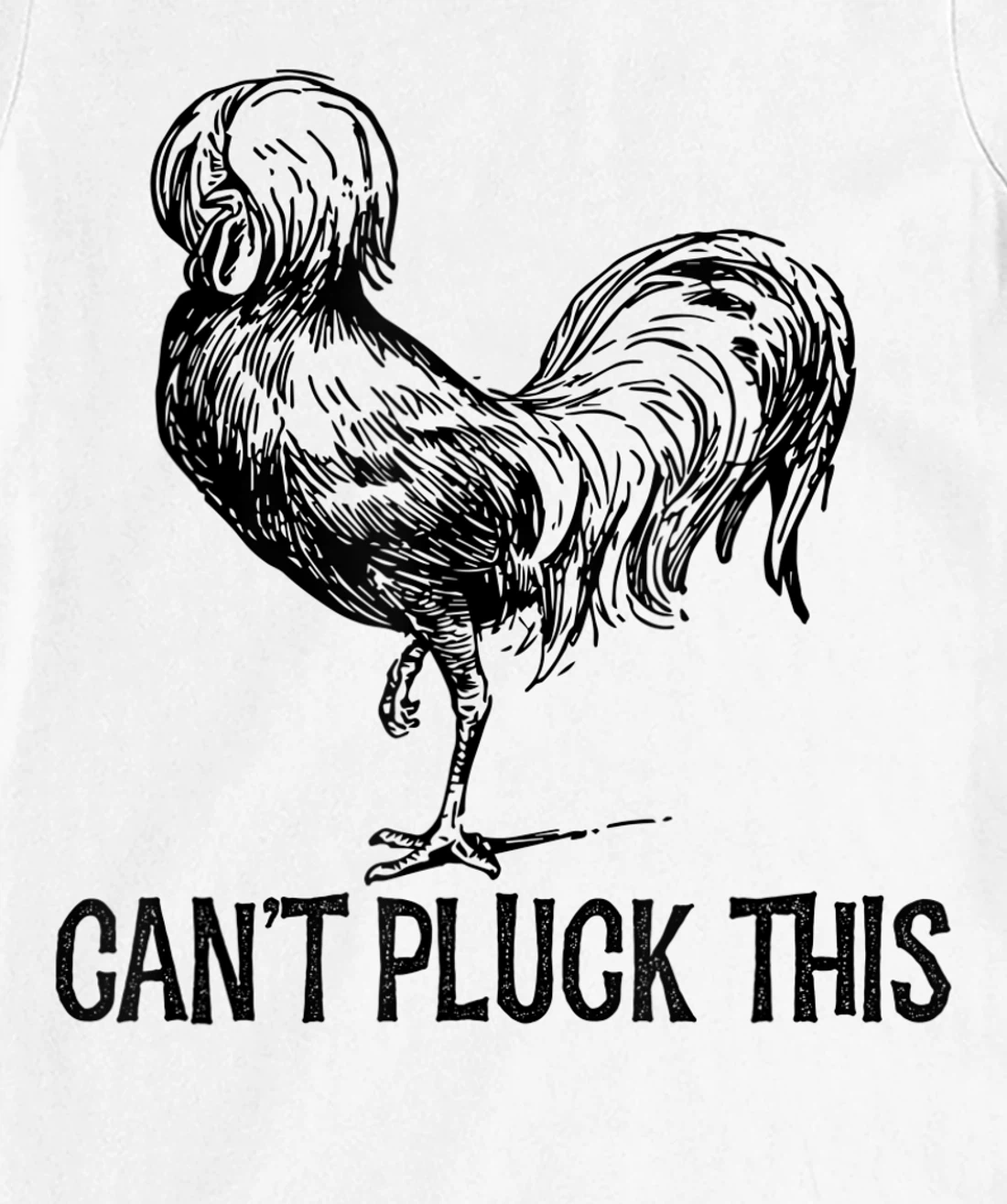 Womens Can't Pluck This Funny Chicken Polish Rooster Men's Women's T-Shirt, Women T-Shirt