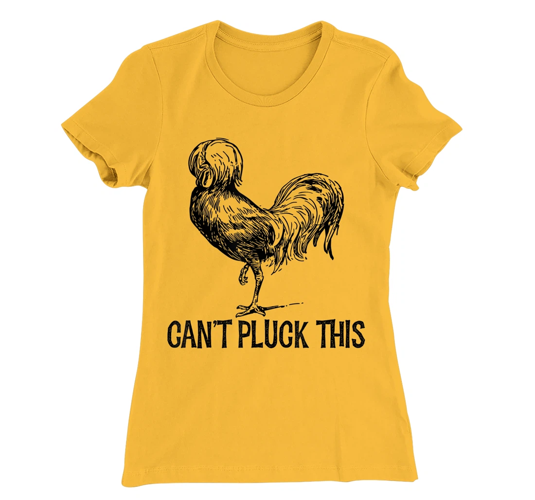 Womens Can't Pluck This Funny Chicken Polish Rooster Men's Women's T-Shirt, Women T-Shirt