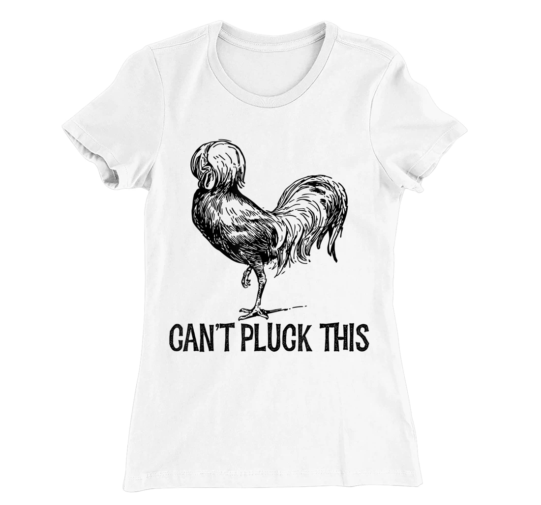 Womens Can't Pluck This Funny Chicken Polish Rooster Men's Women's T-Shirt, Women T-Shirt