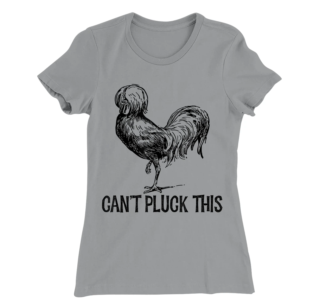 Womens Can't Pluck This Funny Chicken Polish Rooster Men's Women's T-Shirt, Women T-Shirt