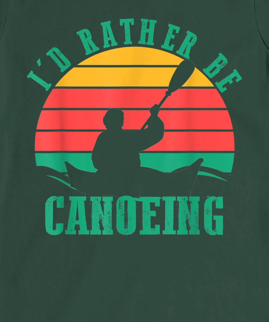 I'd Rather Be Canoeing Funny Retro Vintage Style Design T-Shirt, Women T-Shirt