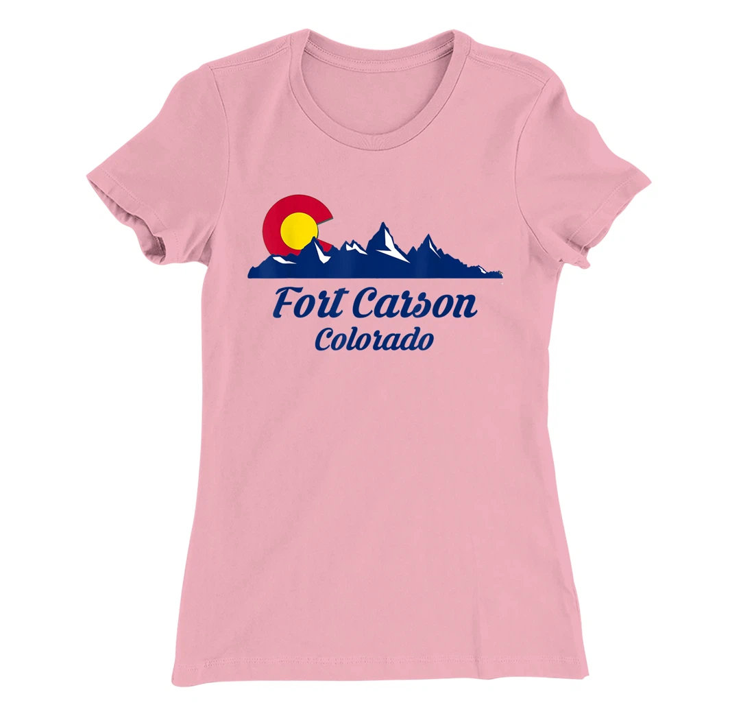 Womens Fort Carson Colorado Flag City CO State Hiking Tourist Gift T-Shirt, Kid T-Shirt and Women T-Shirt