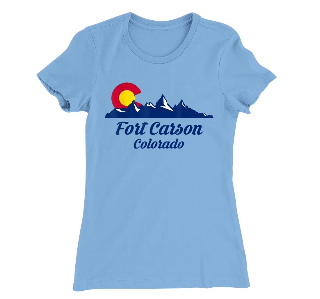 Womens Fort Carson Colorado Flag City CO State Hiking Tourist Gift T-Shirt, Kid T-Shirt and Women T-Shirt