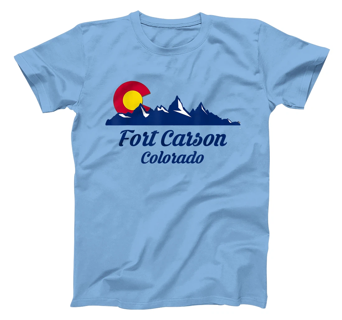 Womens Fort Carson Colorado Flag City CO State Hiking Tourist Gift T-Shirt, Kid T-Shirt and Women T-Shirt