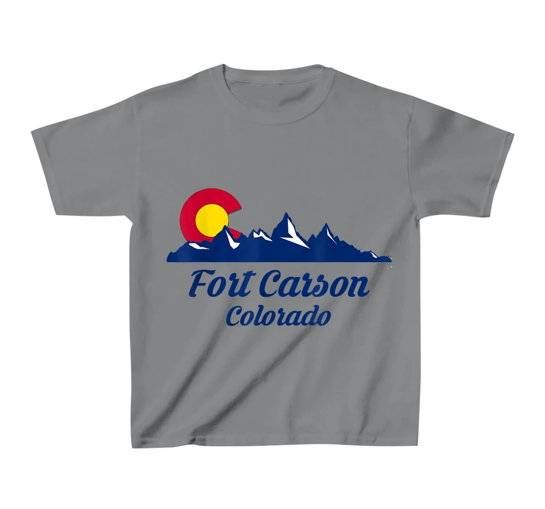 Womens Fort Carson Colorado Flag City CO State Hiking Tourist Gift T-Shirt, Kid T-Shirt and Women T-Shirt