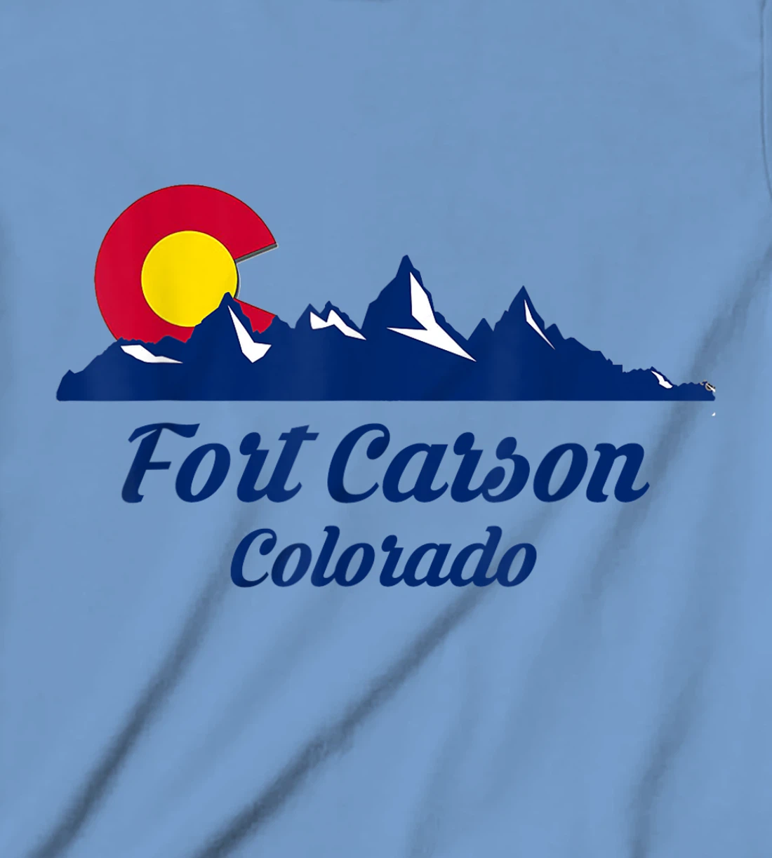 Womens Fort Carson Colorado Flag City CO State Hiking Tourist Gift T-Shirt, Kid T-Shirt and Women T-Shirt