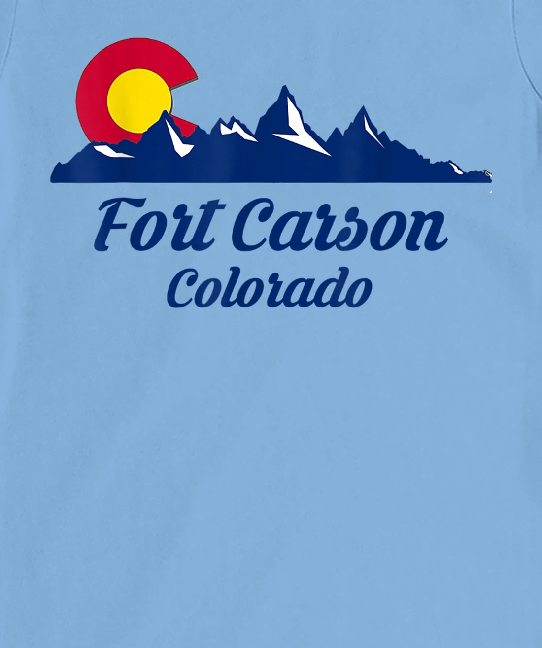 Womens Fort Carson Colorado Flag City CO State Hiking Tourist Gift T-Shirt, Kid T-Shirt and Women T-Shirt