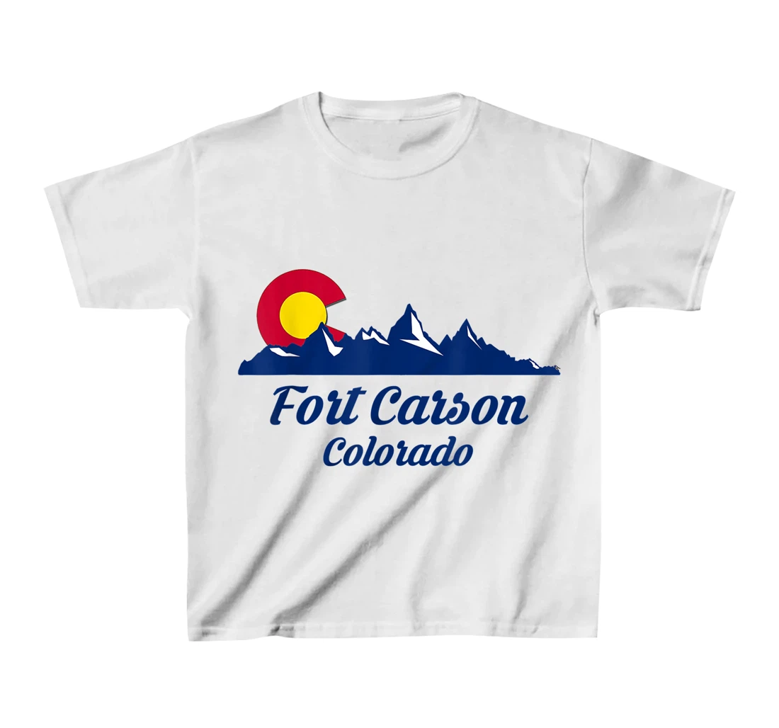 Womens Fort Carson Colorado Flag City CO State Hiking Tourist Gift T-Shirt, Kid T-Shirt and Women T-Shirt