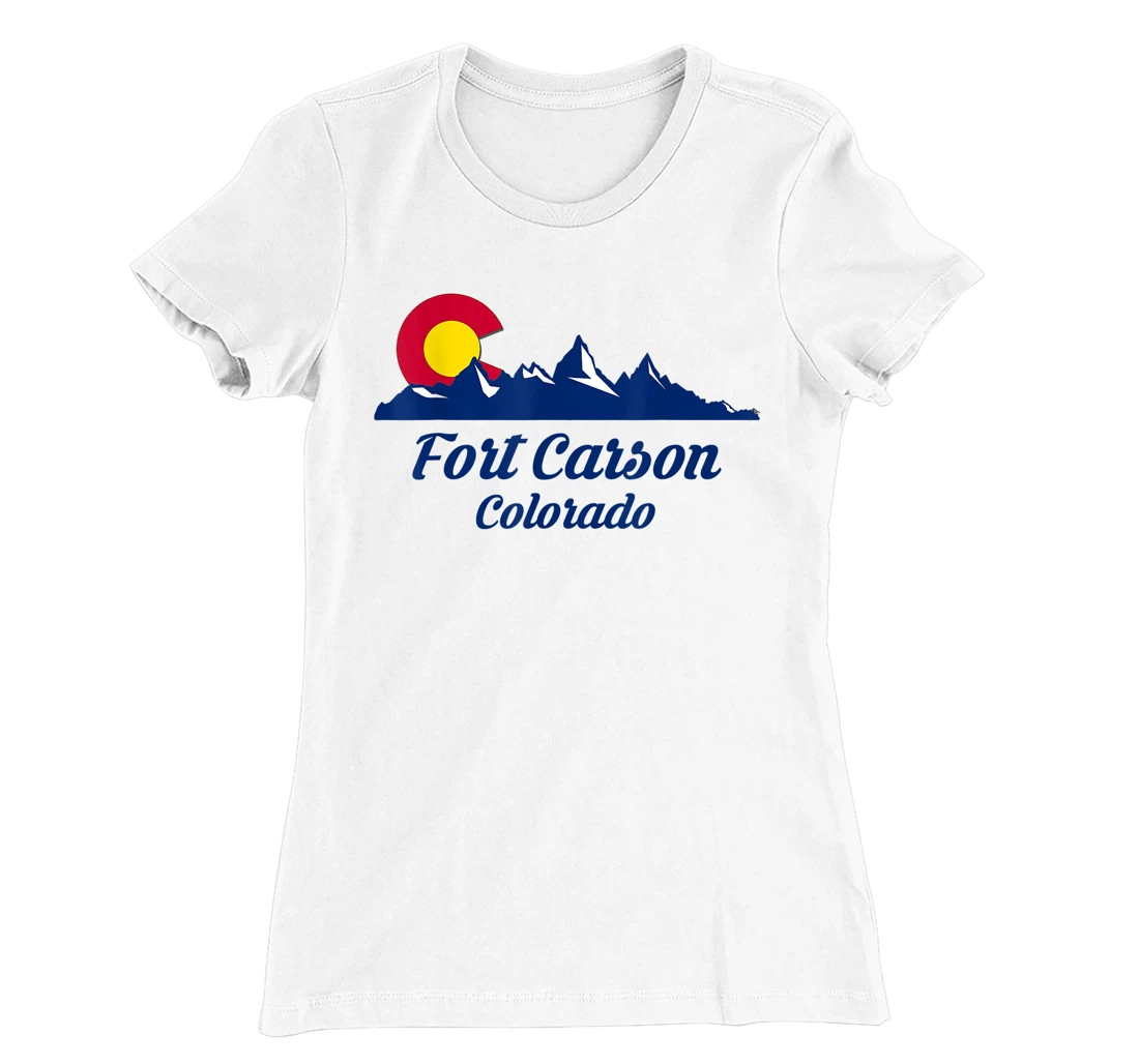 Womens Fort Carson Colorado Flag City CO State Hiking Tourist Gift T-Shirt, Kid T-Shirt and Women T-Shirt