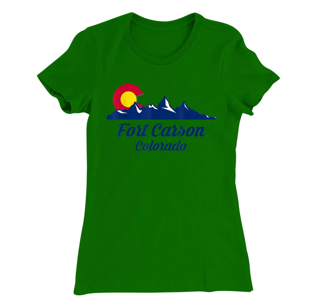 Womens Fort Carson Colorado Flag City CO State Hiking Tourist Gift T-Shirt, Kid T-Shirt and Women T-Shirt