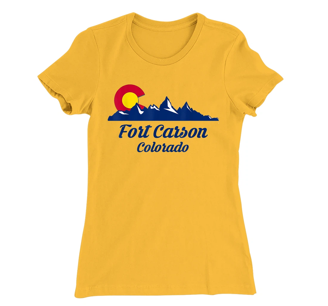 Womens Fort Carson Colorado Flag City CO State Hiking Tourist Gift T-Shirt, Kid T-Shirt and Women T-Shirt