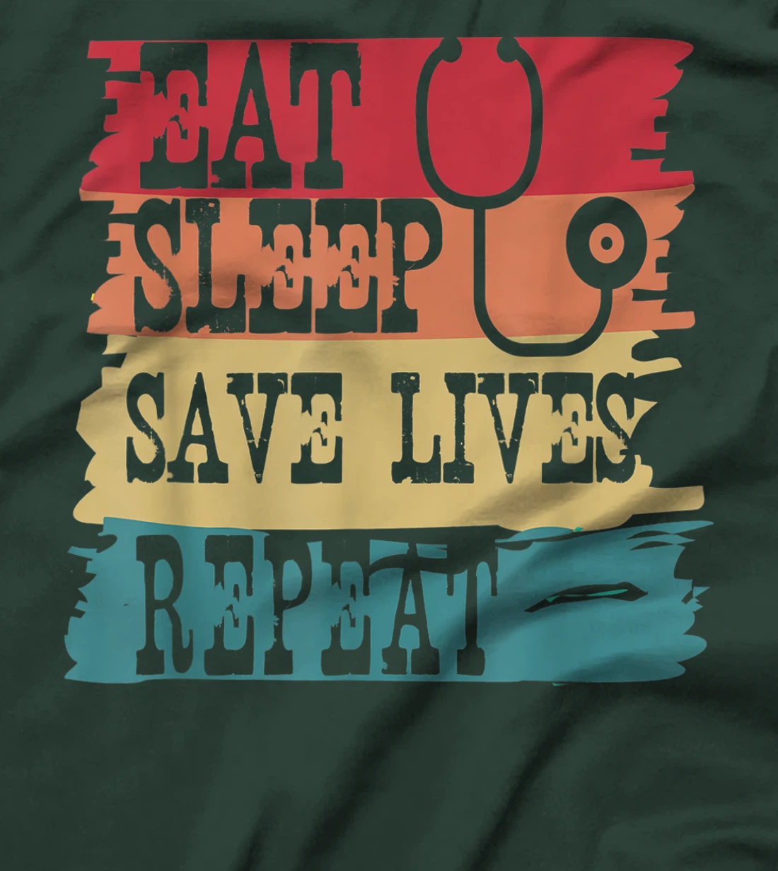 Eat Sleep Save Lives Repeat Funny Retro Vintage Doctor Gift T-Shirt, Women T-Shirt