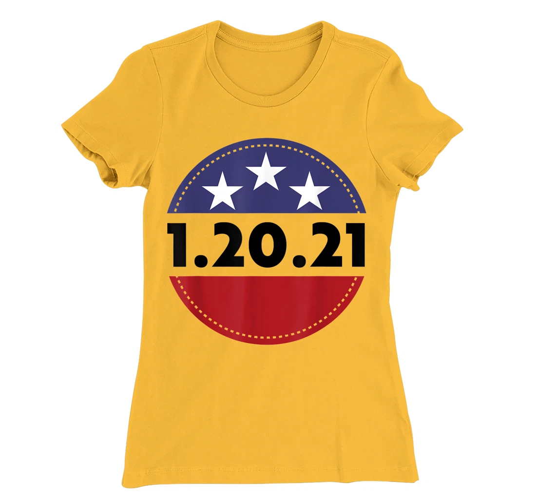 Womens Biden Harris Inauguration Day USA Flag Circle 1.20.21 T-Shirt, Women T-Shirt