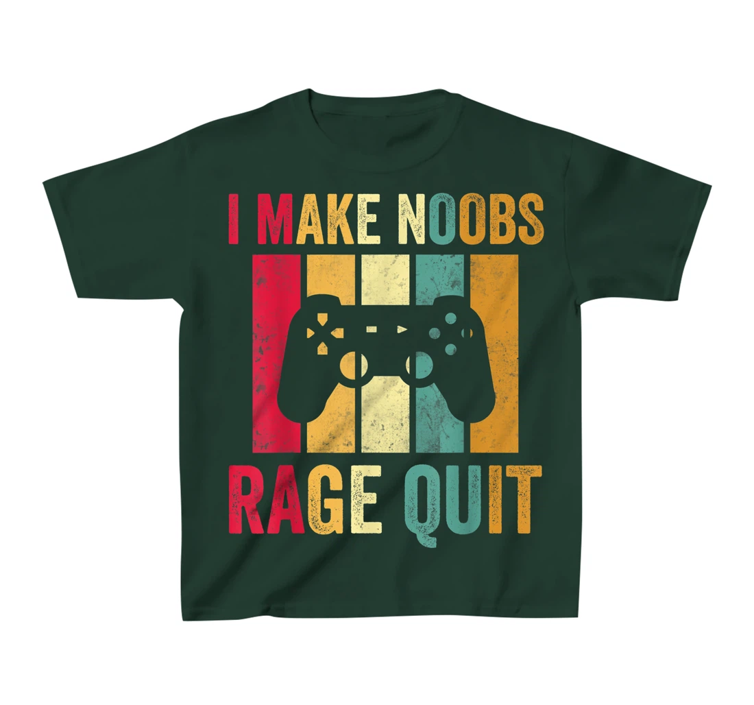 Vintage Gamer Shirt I Make Noobs Rage Quit Gaming Men Boys T-Shirt, Kid T-Shirt and Women T-Shirt