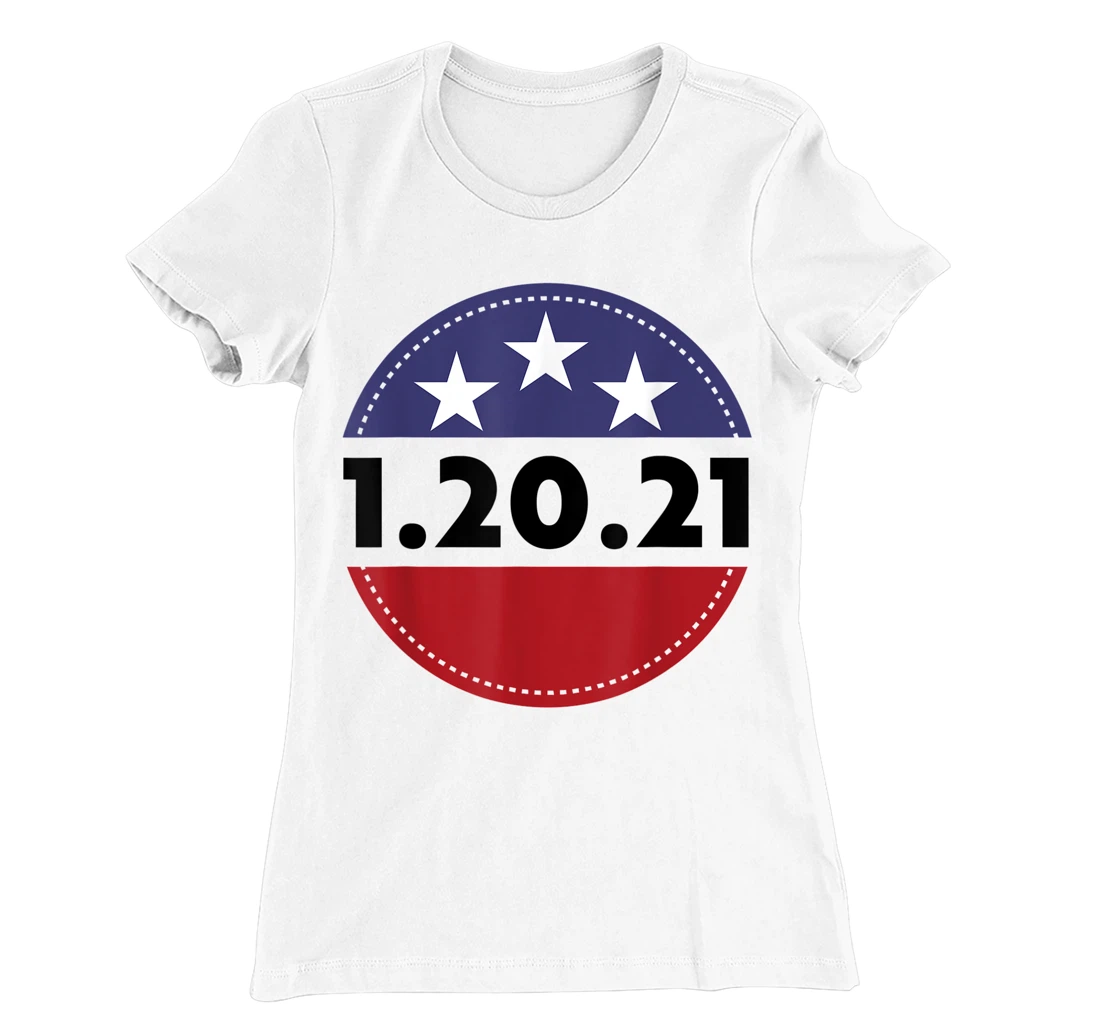 Womens Biden Harris Inauguration Day USA Flag Circle 1.20.21 T-Shirt, Women T-Shirt