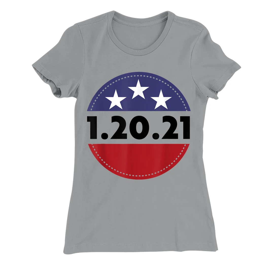 Womens Biden Harris Inauguration Day USA Flag Circle 1.20.21 T-Shirt, Women T-Shirt