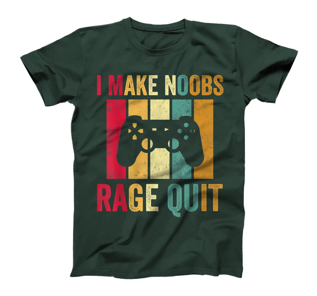 Vintage Gamer Shirt I Make Noobs Rage Quit Gaming Men Boys T-Shirt, Kid T-Shirt and Women T-Shirt