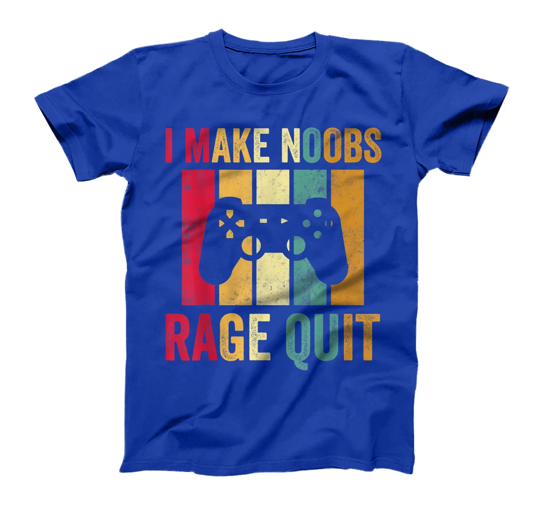Vintage Gamer Shirt I Make Noobs Rage Quit Gaming Men Boys T-Shirt, Kid T-Shirt and Women T-Shirt