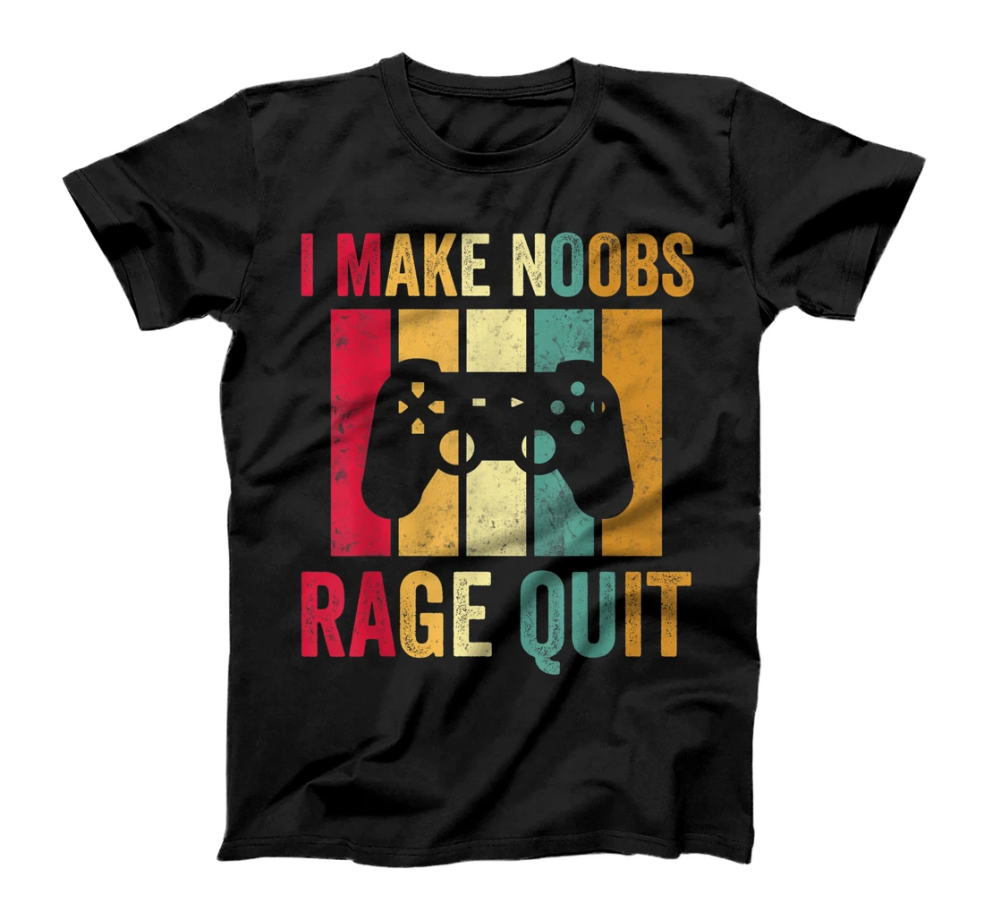 Vintage Gamer Shirt I Make Noobs Rage Quit Gaming Men Boys T-Shirt, Kid T-Shirt and Women T-Shirt