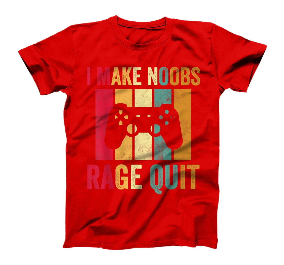 Vintage Gamer Shirt I Make Noobs Rage Quit Gaming Men Boys T-Shirt, Kid T-Shirt and Women T-Shirt