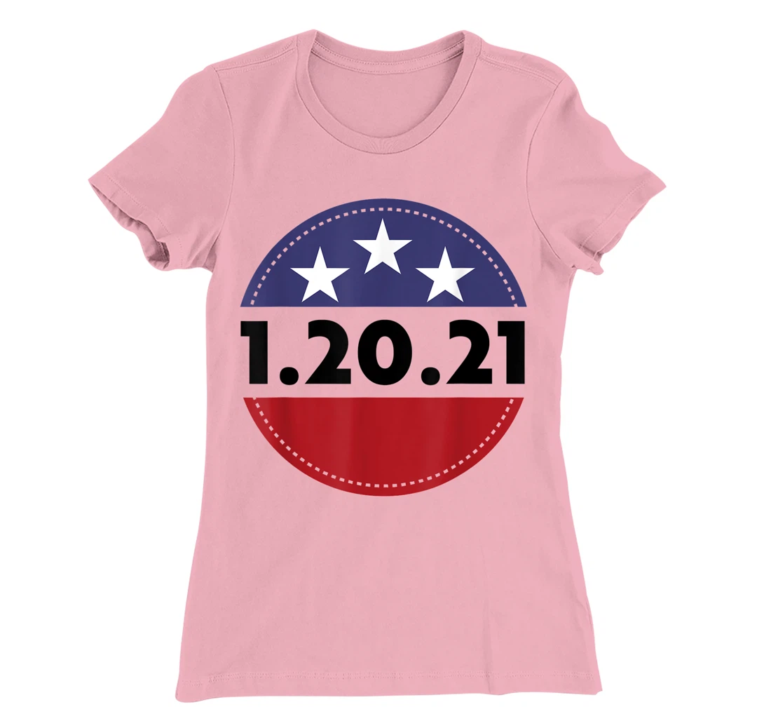 Womens Biden Harris Inauguration Day USA Flag Circle 1.20.21 T-Shirt, Women T-Shirt