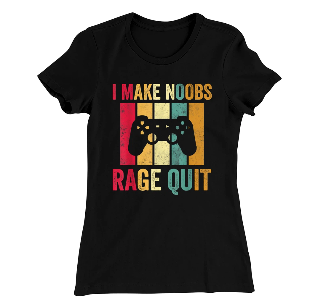 Vintage Gamer Shirt I Make Noobs Rage Quit Gaming Men Boys T-Shirt, Kid T-Shirt and Women T-Shirt