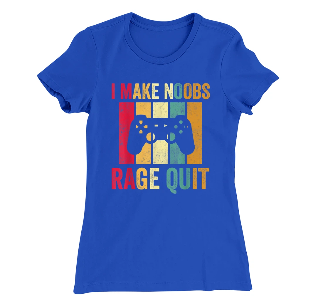 Vintage Gamer Shirt I Make Noobs Rage Quit Gaming Men Boys T-Shirt, Kid T-Shirt and Women T-Shirt