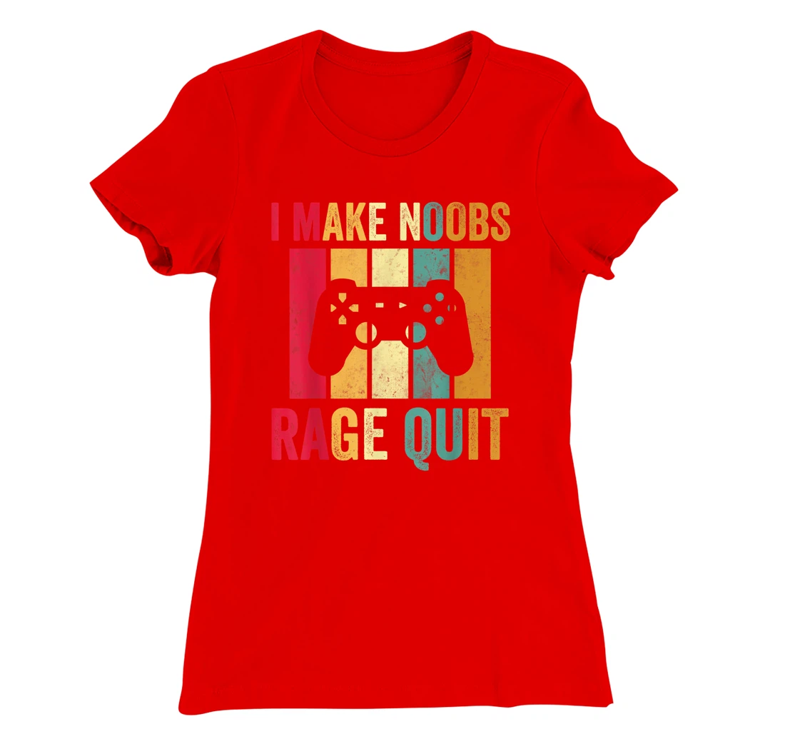 Vintage Gamer Shirt I Make Noobs Rage Quit Gaming Men Boys T-Shirt, Kid T-Shirt and Women T-Shirt