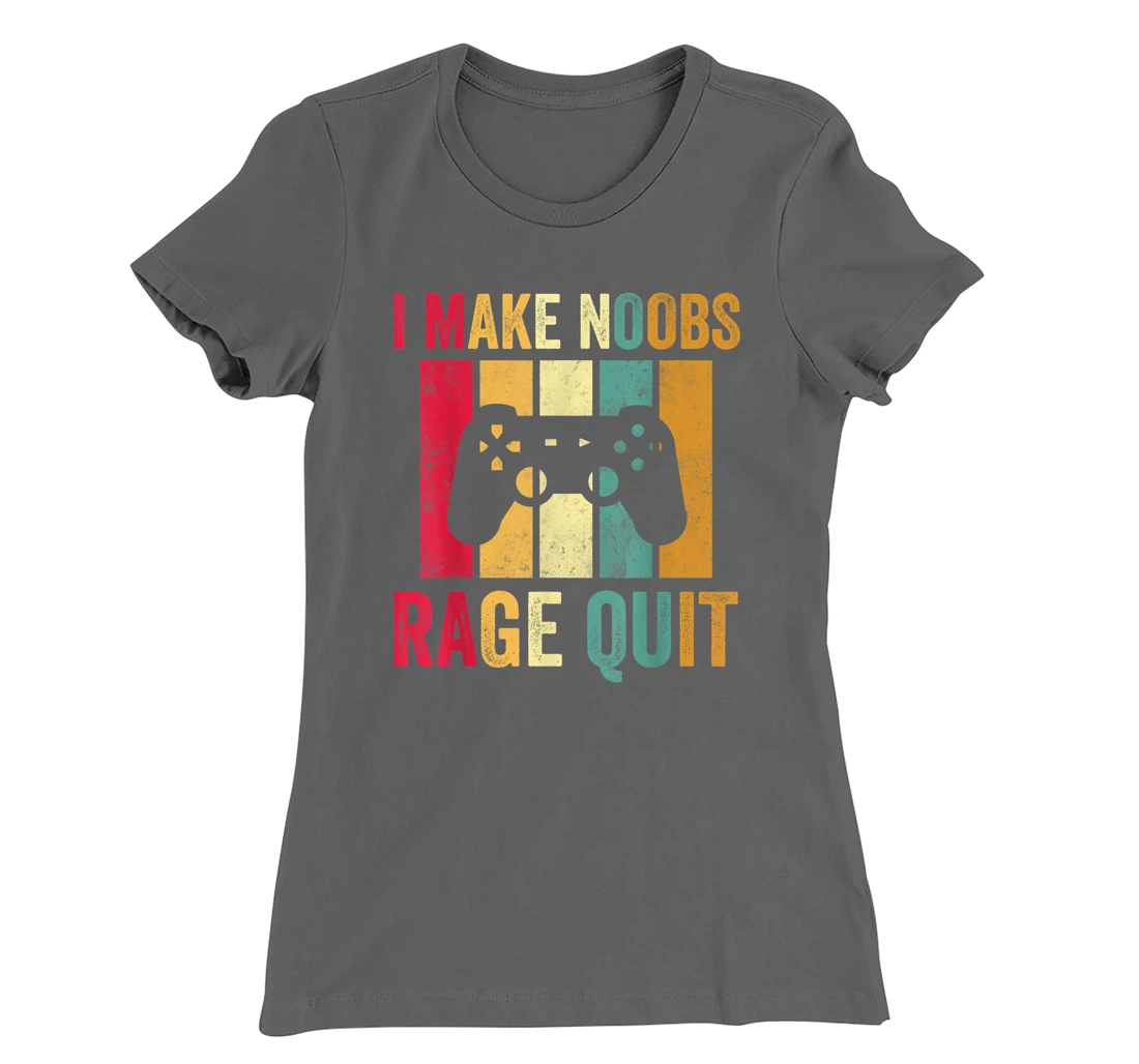 Vintage Gamer Shirt I Make Noobs Rage Quit Gaming Men Boys T-Shirt, Kid T-Shirt and Women T-Shirt