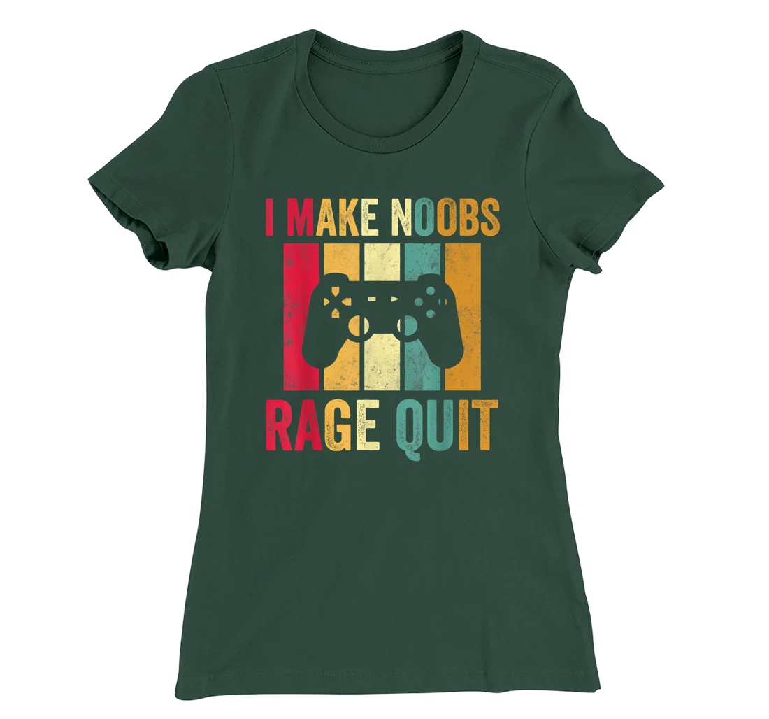 Vintage Gamer Shirt I Make Noobs Rage Quit Gaming Men Boys T-Shirt, Kid T-Shirt and Women T-Shirt