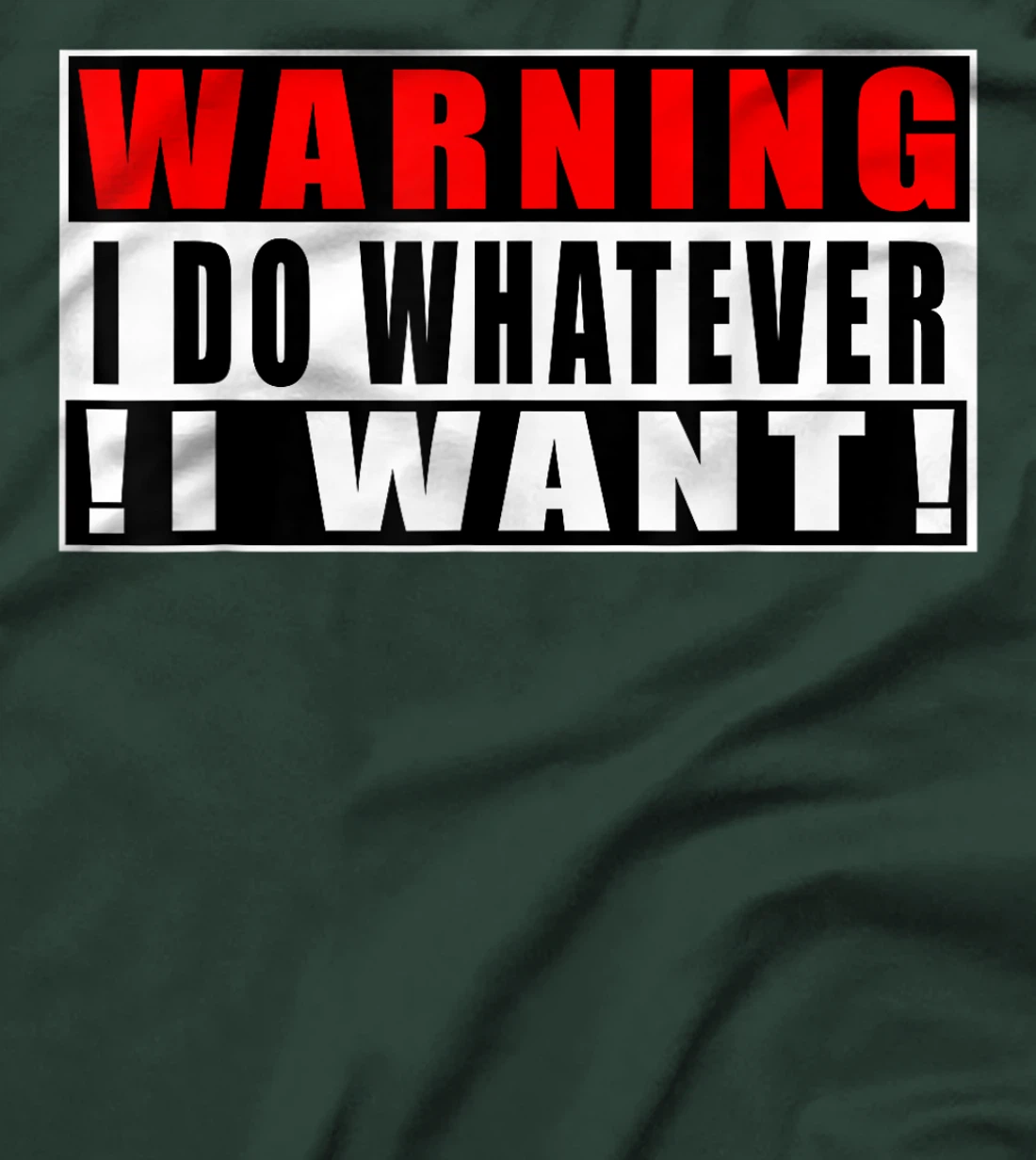 Warning I Do Whatever I Want Funny Quotes T-Shirt, Kid T-Shirt and Women T-Shirt